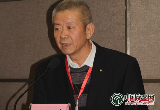 敦煌市文聯主席朱鋌發言 中國文藝網 吳月玲 攝